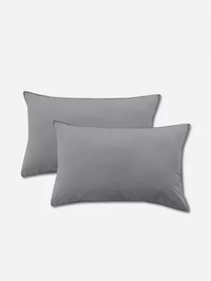 Volpes Washed Cotton Charcoal Pillowcase Pair