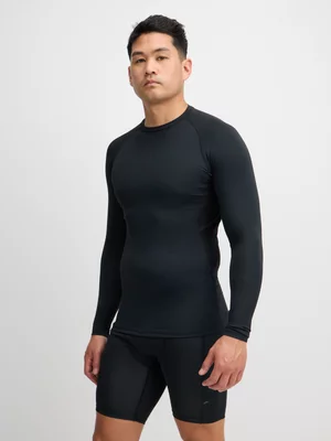 TS Mens Compression Long Sleeve Black Top