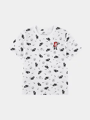 Nike Toddler Boys Printed AOP Boxy White Tee