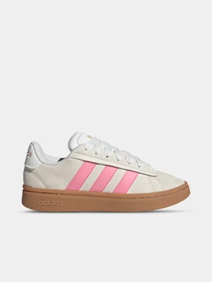 Women's adidas Grand Court Alpha 00s White/Pink/Gum Sneaker