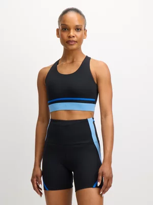 TS Womens Astra Colourblock Black/Cobalt Bike Shorts