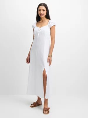 Jet Women’s White Washer Cotton Maxi Dress