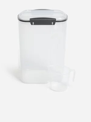 Jet Home Charcoal & Clear Cereal Container 3.6L