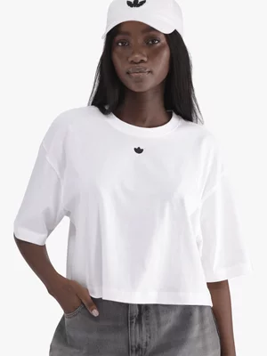adidas Originals Women's Essentials Crop White T-Shirt
