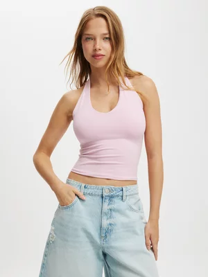 Women's Cotton On Purple All Day V Neck Halter Top