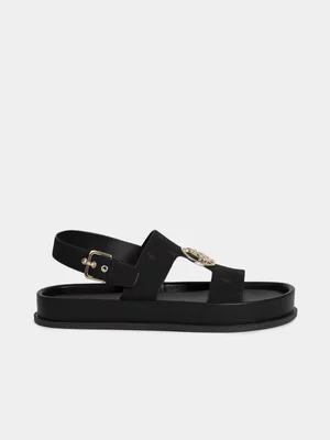 Women's Polo Black Moulded Unit Trim Sandals
