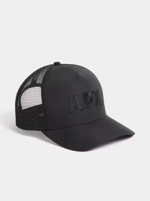 Mens APX Trucker Black Cap