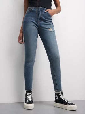 Redbat Women's Medium Wash High Rise Skinny Jeans