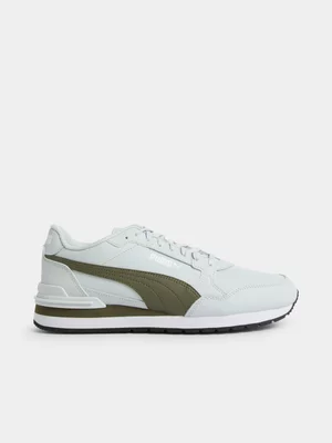 Puma Mens ST Runner Grey/Green Sneakers