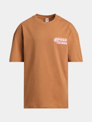 Jet Older Girls Brown Oversized T-shirt