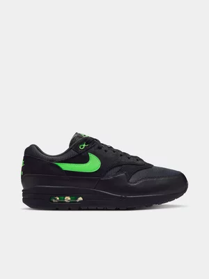 Nike Men's Air Max 1 Essential Black/Green Sneaker