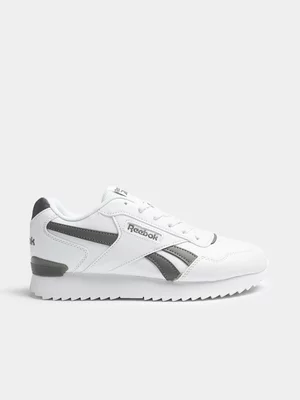 Mens Reebok Glide Ripple Clip White/Grey Sneaker