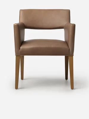 Archie Dining Chair Leather Taupe