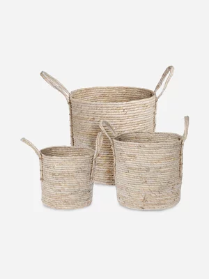 H & S Collection Basket Set Round 3 Sizes