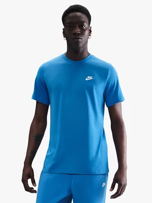 Nike Mens Sportswear Club Photo Blue/White Tee