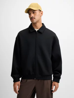 Exact Men's Black Soft Touch Bomber Jacket 