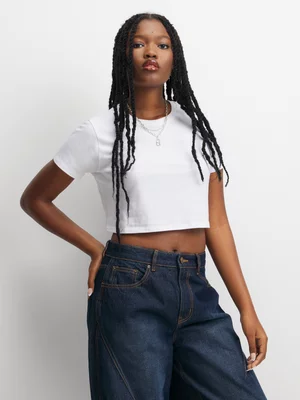 Redbat Classics Women's White Cropped Top