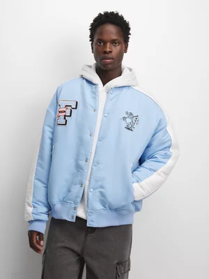 The FIX Men's Blue Preppy Bomber Jacket 