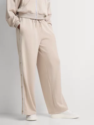 Luella Mock Button Wide Leg Pants