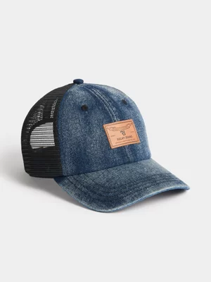 Relay Jeans Men's Blue Denim Trucker Cap