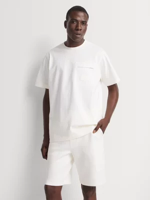 Fabiani Men's Natural Cream Co-Ord Fabric Combo Shorts