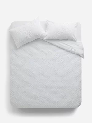 Jet Home Jude White Duvet Cover Double 