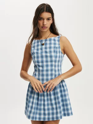 Women's Cotton On Blue Mikki Drop Hem Mini Dress