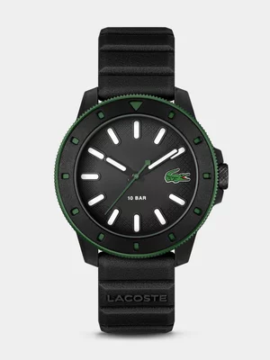 Lacoste.12.12 Scuba Black Thermoplastic & Aluminium Silicone Watch