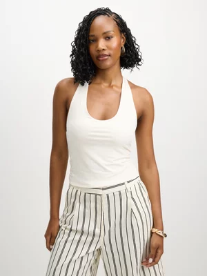 Exact Women's White Halterneck Top