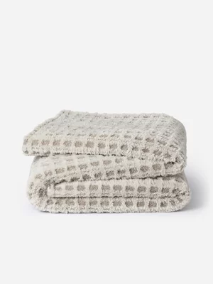Sheepskin Waffle Throw 150x200cm Oyster Grey