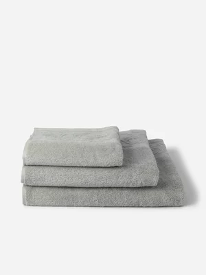 Grace Collection Embroidery Towel Grey