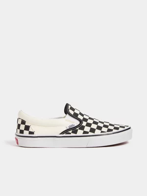 Vans Junior Checkerboard Slip-On White/Black Sneaker