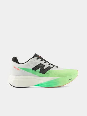 New Balance Womens FuelCell SuperComp Elite v5 White/Green Running Shoes 