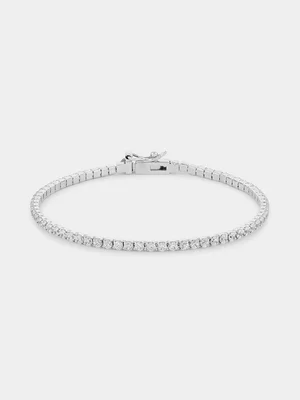 Cheté Sterling Silver Cubic Zirconia Skinny Tennis Bracelet