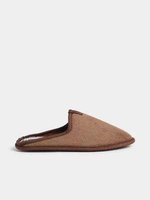 Jet Men's Brown Mule Slippers