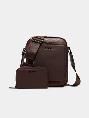 Men’s ALDO MAXIMILIAN Brown Crossbody Handbag