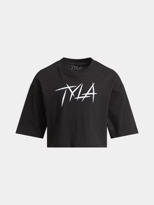 Jet Teen Girls Black Tyla Crop Top