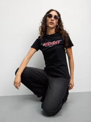 Redbat Athletics Women's Core Script Black T-Shirt 