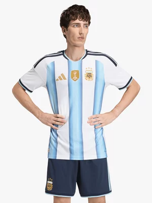 adidas Mens Argentina Home World Cup 26 White/Blue Authentic Jersey