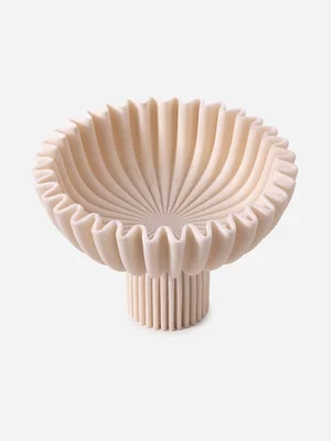 Jet Home Marble Powder Rib Footed Bowl