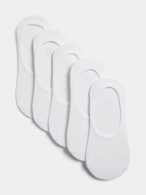 Redbat Unisex 5 Pack Secret White Socks 7-11