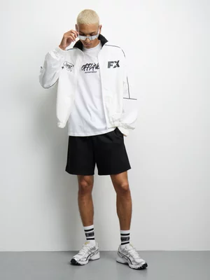 The FIX Men's White Scratch Offline  Graphic Top