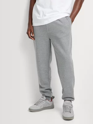 Markham Men's Tapered Fit Core Grey Melange Knit Jogger
