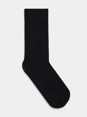 Fabiani Men's Balck Fiore Monogram Anklet Socks