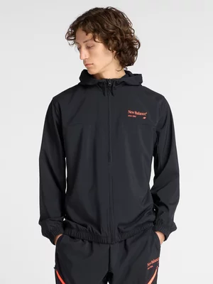 New Balance Mens Reimagined Woven Graphic Black Jacket 