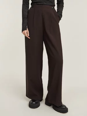 G-Star Women's Holiday Wide Leg Brown Pants
