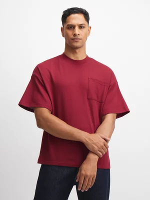 Jet Men's Maroon Pocket T-Shirt