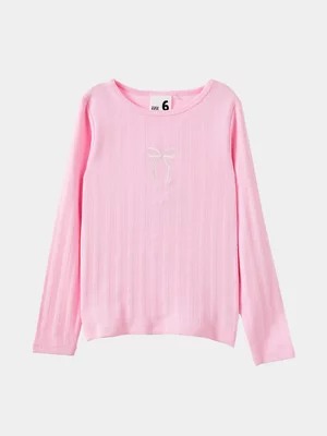 Cotton On Kids Girl Pink Jade Crew Top