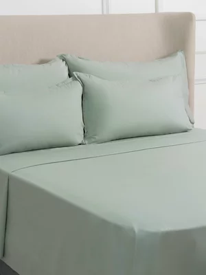 Granny Goose Most Breathable 200 Thread Count Cotton Flat Sheet  Sage