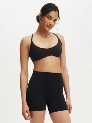 Women's Cotton On Black Active Ultra Soft Crop Top